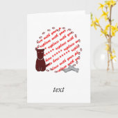 Dog Paw Drukt Foto Lijst Kaart (Gele Bloem)