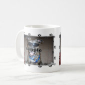 Dog Paw Drukt Foto Lijst Koffiemok (Voorkant links)