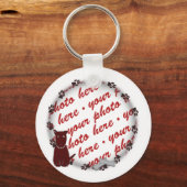 Dog Paw Drukt Foto Lijst Sleutelhanger (Voorkant)