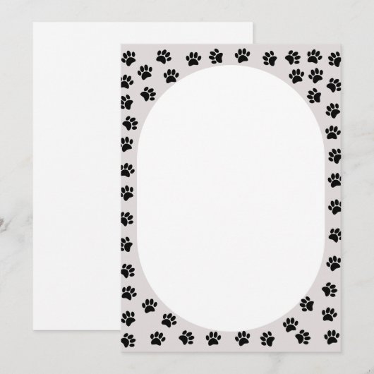 Dog Paw drukt ovaal vorm af (Voorkant / Achterkant)