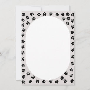 Dog Paw drukt ovaal vorm af