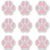 Dog Paw Drukt roze diersporen Sticker (Voorkant)