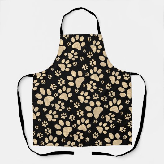 Dog Paw Drukt Sepia Schort (Voorkant)