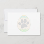 Dog Paw Easter Egg Print Blank Notitiekaartje (Achterkant)
