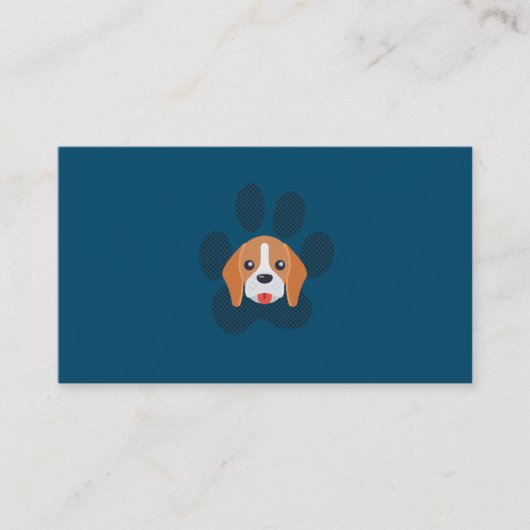 Dog Paw en Dog Logo Visitekaartje (Voorkant)