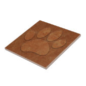 Dog Paw Faux Terracotta Print Tegeltje (Zijkant)