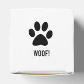 Dog Paw Favor Box Zwart-wit Paw Print Box Bedankdoosjes (Bovenkant)