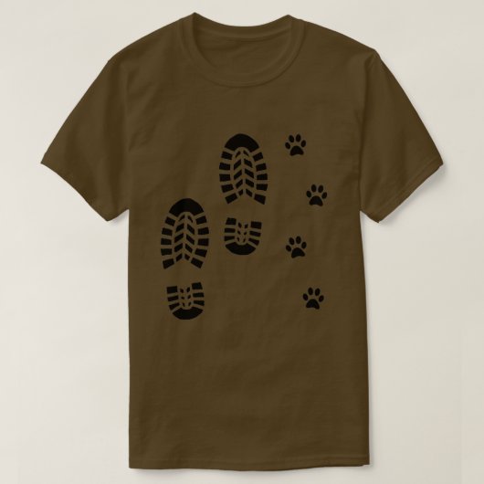 Dog Paw Footprint Dog Lover Camping  T-shirt (Design voorkant)