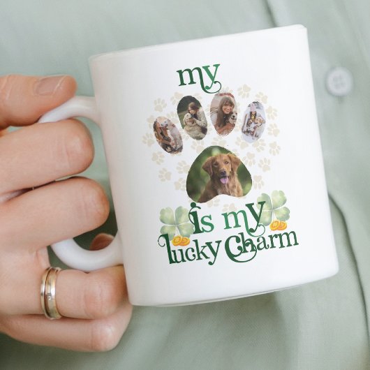 Dog Paw Foto's St Patrick's Day gepersonaliseerd Koffiemok