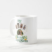 Dog Paw Foto's St Patrick's Day gepersonaliseerd Koffiemok (Voorkant links)