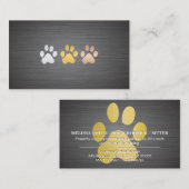 Dog Paw Gold Visitekaartje (Voorkant / Achterkant)