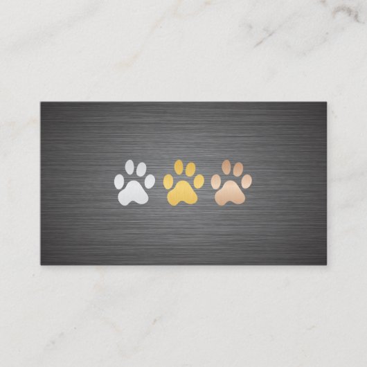 Dog Paw Gold Visitekaartje (Voorkant)