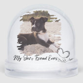 Dog Paw & Hand Typography Pet's Photo Grunge  Sneeuwbol (Achterkant)