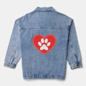 Dog Paw Heart Denim Jacket (Achterkant)