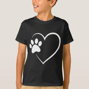 Dog Paw Heart - Hondenliefhebber cadeau voor Dog M T-shirt
