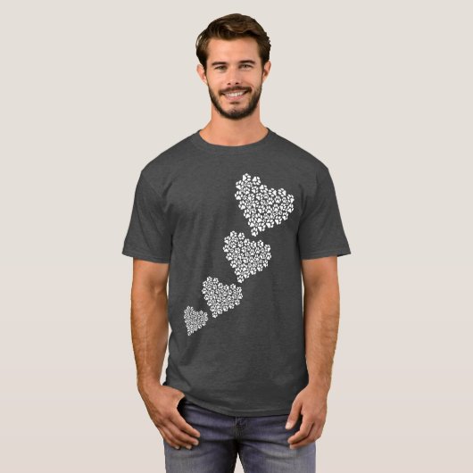 Dog Paw Heart Hondenliefhebber Hondeneigenaar Baby T-shirt (Voorkant volledig)