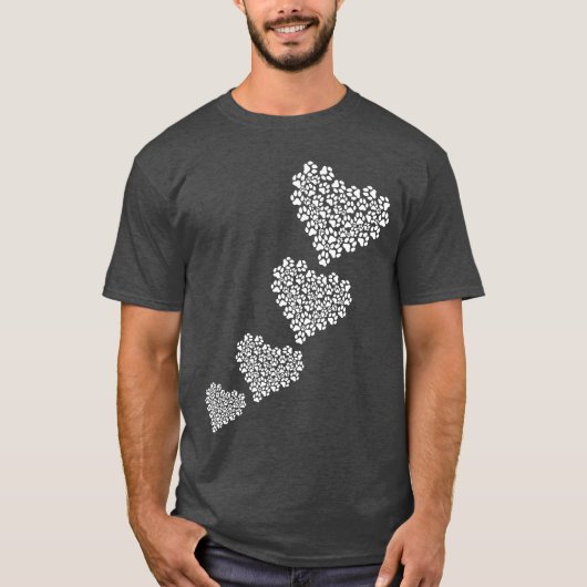 Dog Paw Heart Hondenliefhebber Hondeneigenaar Baby T-shirt (Voorkant)