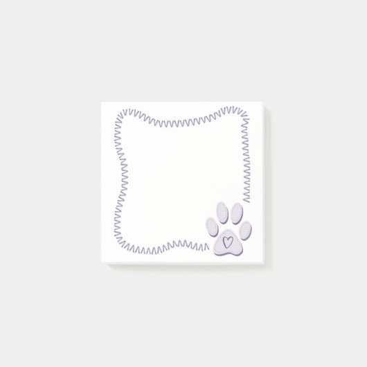 Dog Paw Heart Post-it Notes (Voorkant)