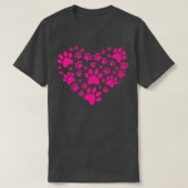 Dog Paw Heart T-shirt (Design voorkant)