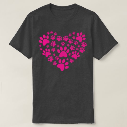 Dog Paw Heart T-shirt (Design voorkant)
