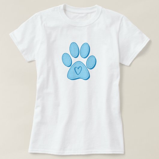 Dog Paw Heart T-Shirt (Design voorkant)