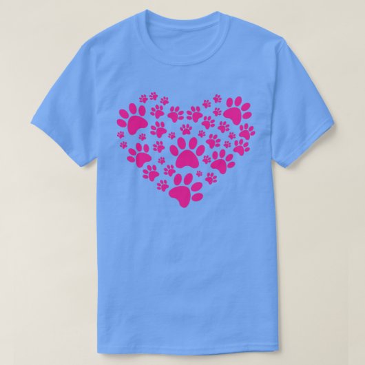 Dog Paw Heart T-shirt (Design voorkant)