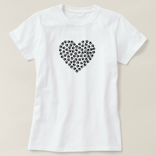 Dog Paw Heart T-Shirt (Design voorkant)