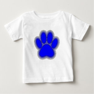Dog Paw in blauw met contouren
