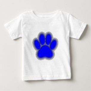 Dog Paw in blauw met contouren
