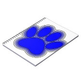 Dog Paw in blauw met contouren Notitieboek (Linkerzijde)