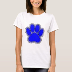 Dog Paw in blauw met contouren T-shirt