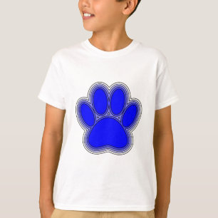Dog Paw in blauw met contouren T-shirt