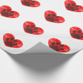 Dog Paw in rood hart Cadeaupapier (Hoek)