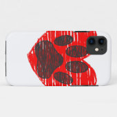 Dog Paw in rood hart Case-Mate iPhone Case (Achterkant (horizontaal))