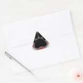 Dog Paw in rood hart met contouren Sticker (Envelop)