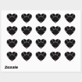 Dog Paw in rood hart met contouren Sticker (Vel)
