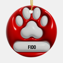 Dog Paw Keramisch Ornament