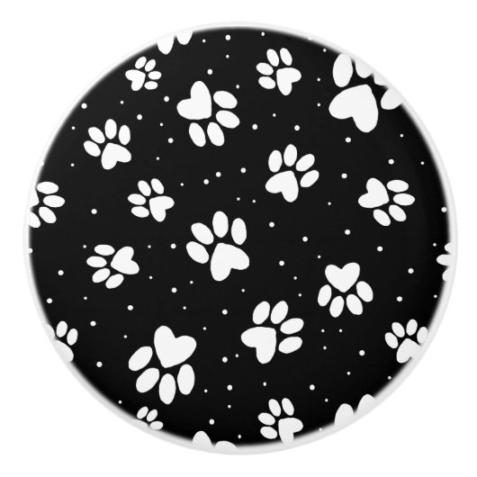 Dog Paw Keramische Knop (Voorkant)