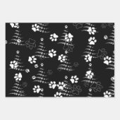Dog Paw Kerstboom Patroon Inpakpapier Vel (Voorkant 3)