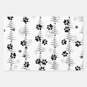 Dog Paw Kerstboom Patroon Inpakpapier Vel (Voorkant 2)