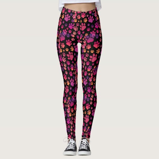 Dog Paw kleurrijk Leggings (Voorkant)