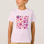 Dog Paw kleurrijk T-shirt (Voorkant)