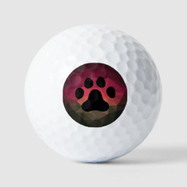 Dog paw, kleurrijke vormgeving voor de dierenvoeta golfballen