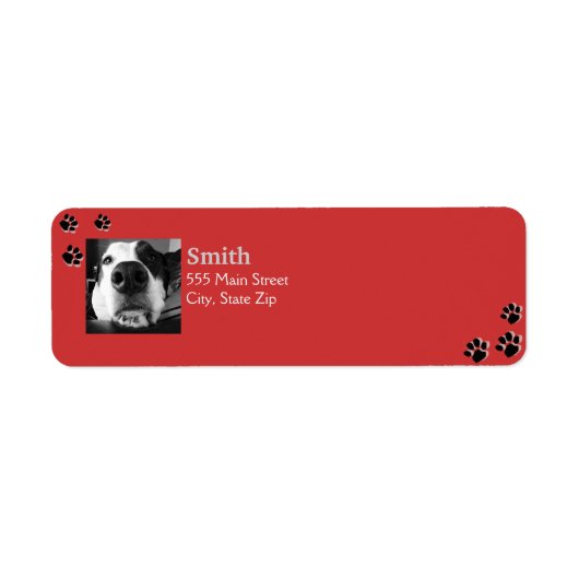 Dog Paw-labels Etiket (Voorkant)