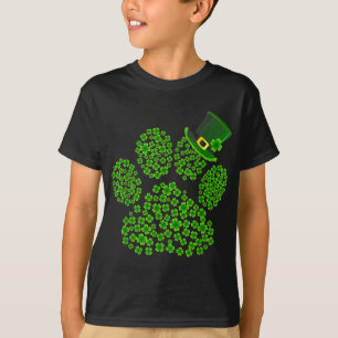 Dog Paw Leprechaun Hondenliefhebber Shamrock St Pa T-shirt