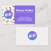 Dog Paw Logo | Botten en verfdrukken Visitekaartje (Voorkant / Achterkant)