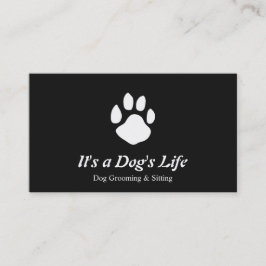 Dog Paw Logo Pet Sitting and Grooming Visitekaartje
