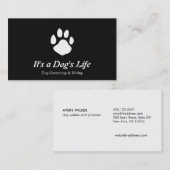 Dog Paw Logo Pet Sitting and Grooming Visitekaartje (Voorkant / Achterkant)