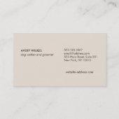 Dog Paw Logo Pet Sitting and Grooming Visitekaartje (Achterkant)