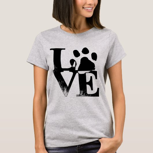 Dog Paw LOVE T-shirt (Voorkant)